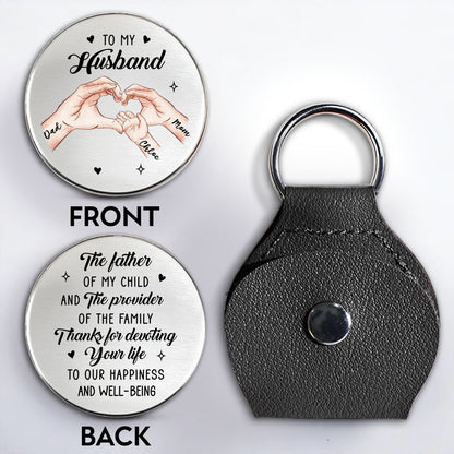 To My Husband The Father Of My Child Holding Hands - Personalized Custom Pocket Hug - HSB106_HTOK