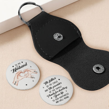 To My Husband The Father Of My Child Holding Hands - Personalized Custom Pocket Hug - HSB106_HTOK