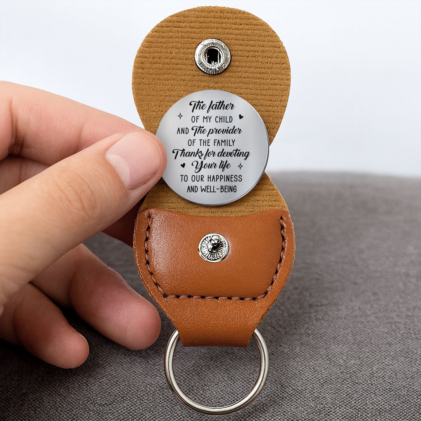 To My Husband The Father Of My Child Holding Hands - Personalized Custom Pocket Hug - HSB106_HTOK