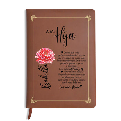 Con Amor Mamá Inspirational Custom Leather Journal