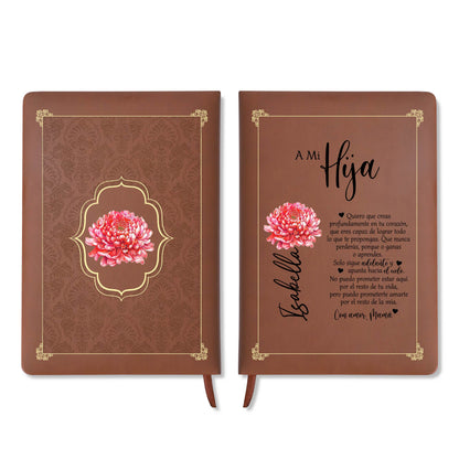 Con Amor Mamá Inspirational Custom Leather Journal