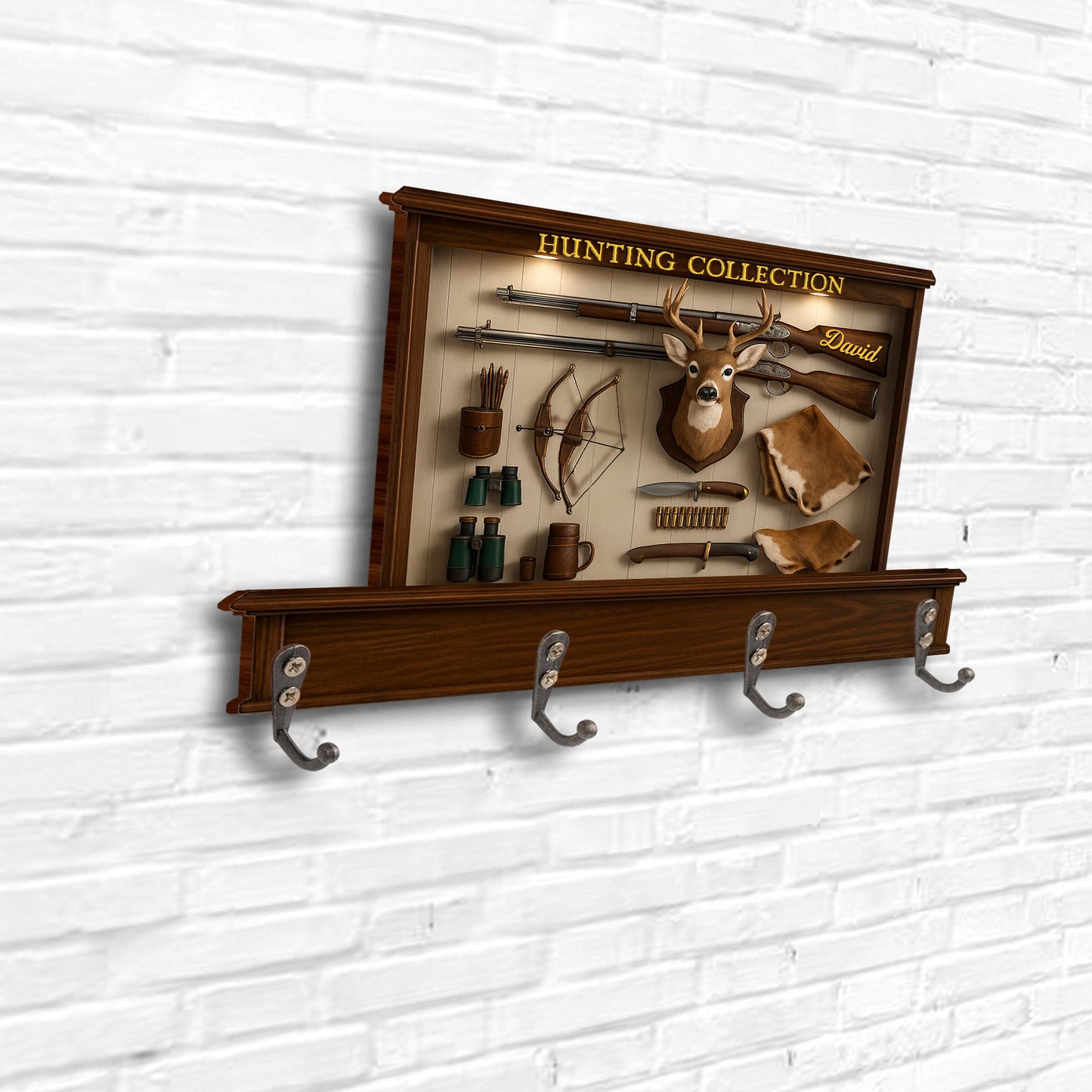 Exquisite Hunting Tools and Trophy Collection - Personalized Key Holder - HTG003_KHO