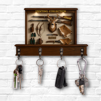 Exquisite Hunting Tools and Trophy Collection - Personalized Key Holder - HTG003_KHO