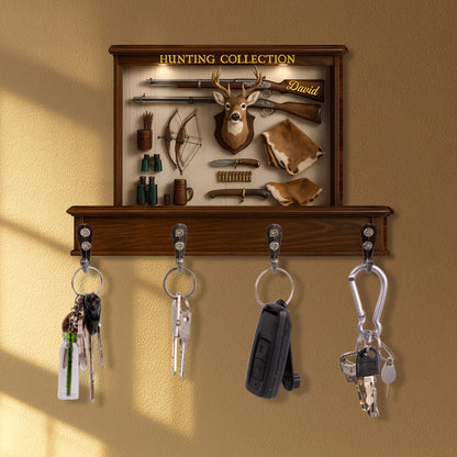 Exquisite Hunting Tools and Trophy Collection - Personalized Key Holder - HTG003_KHO