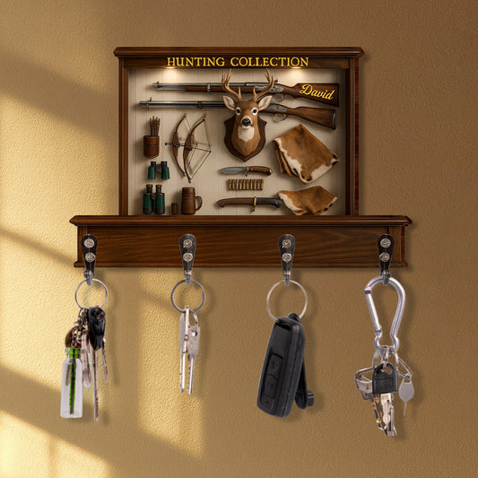 Exquisite Hunting Tools and Trophy Collection - Personalized Key Holder - HTG003_KHO