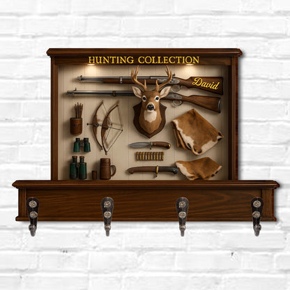Exquisite Hunting Tools and Trophy Collection - Personalized Key Holder - HTG003_KHO