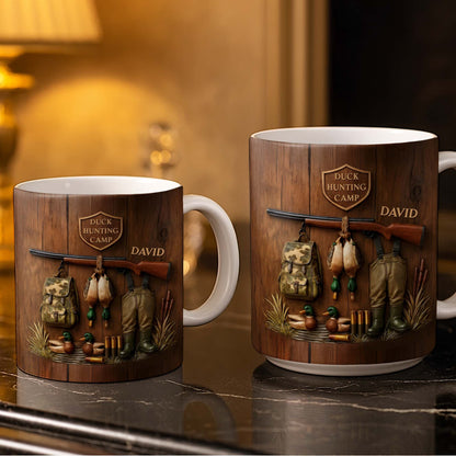 Duck Hunting Camp With Rifle and Ducks