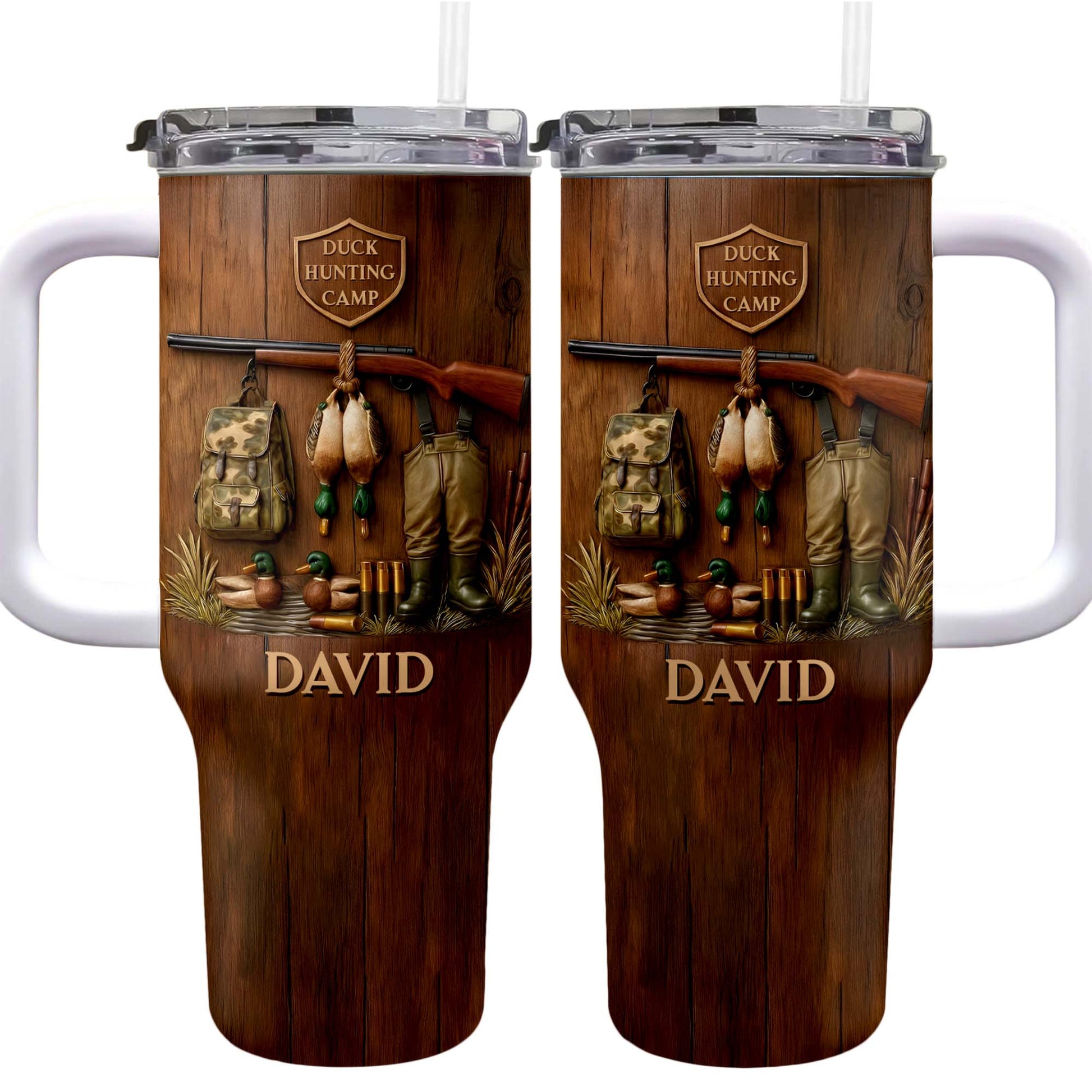 Duck Hunting Camp With Ducks And Gear