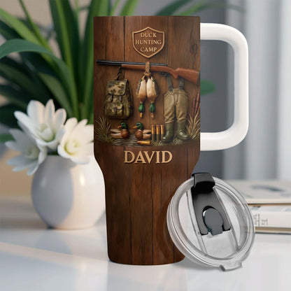 Duck Hunting Camp With Ducks And Gear