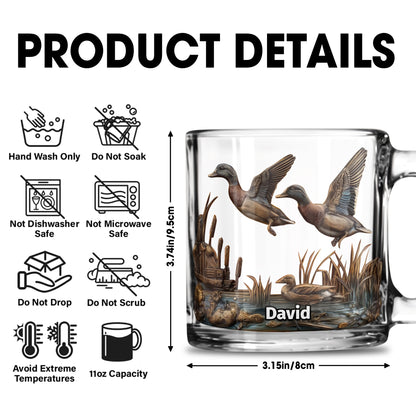 Nature's Serenity Flying Ducks And Wild Reeds Design