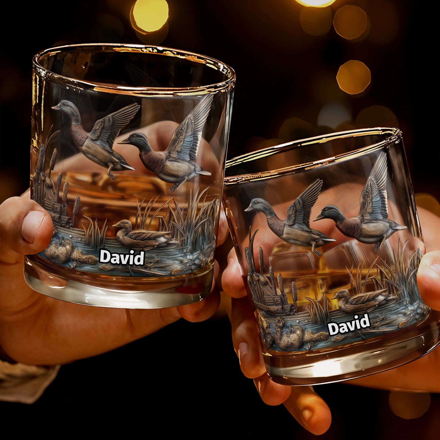 Customize This Beautiful Glass With Ducks And Nature