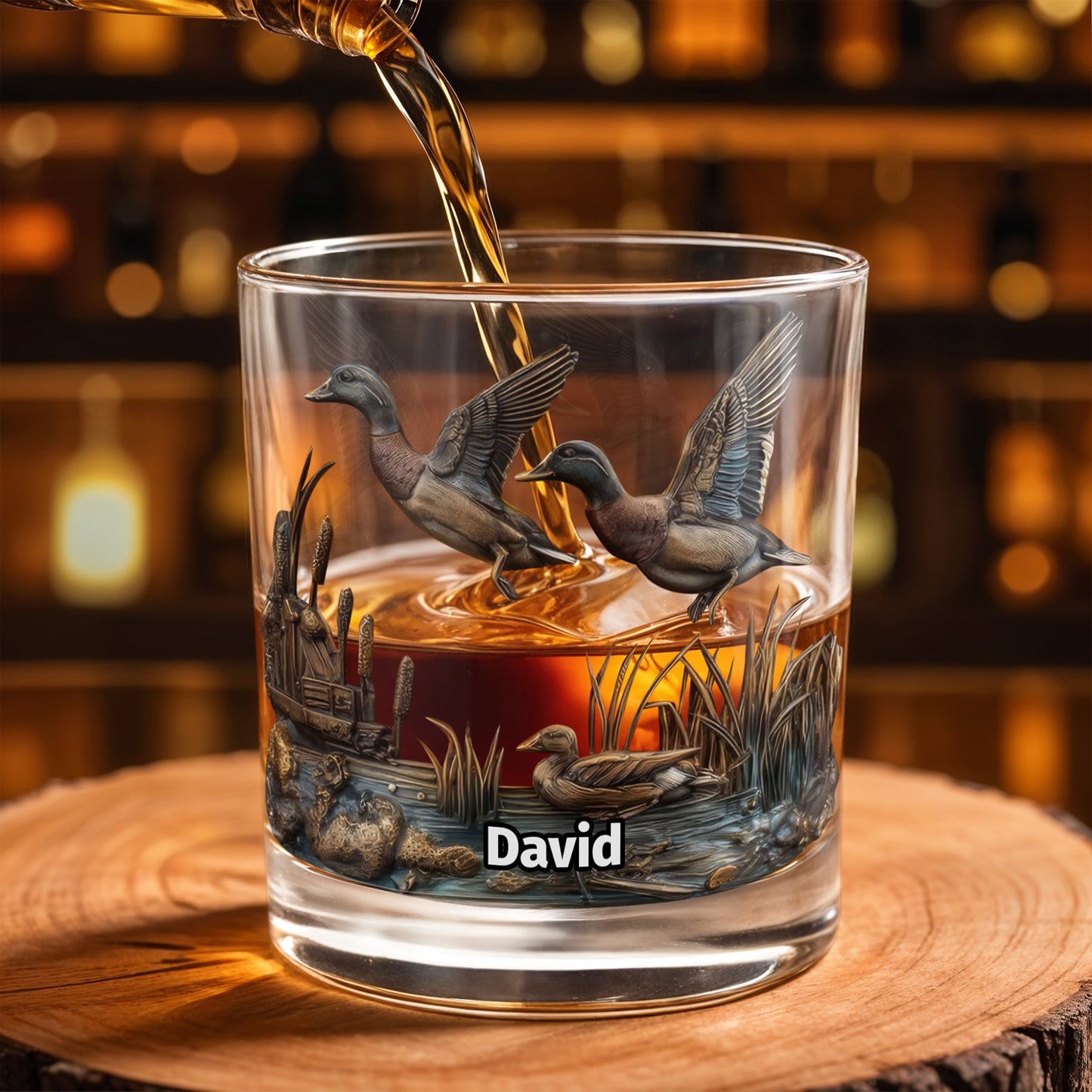 Customize This Beautiful Glass With Ducks And Nature