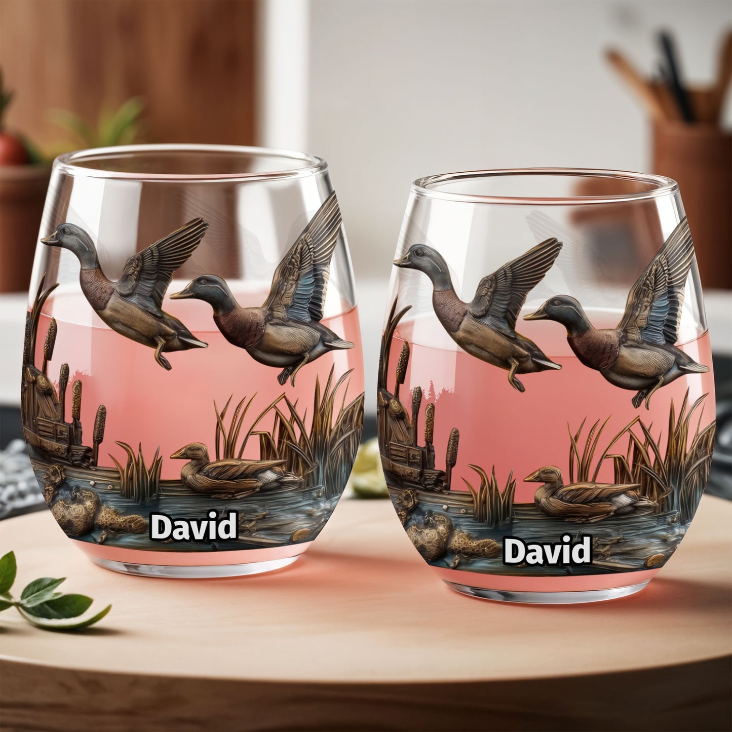 Majestic Ducks In Flight Over Serene Marshland