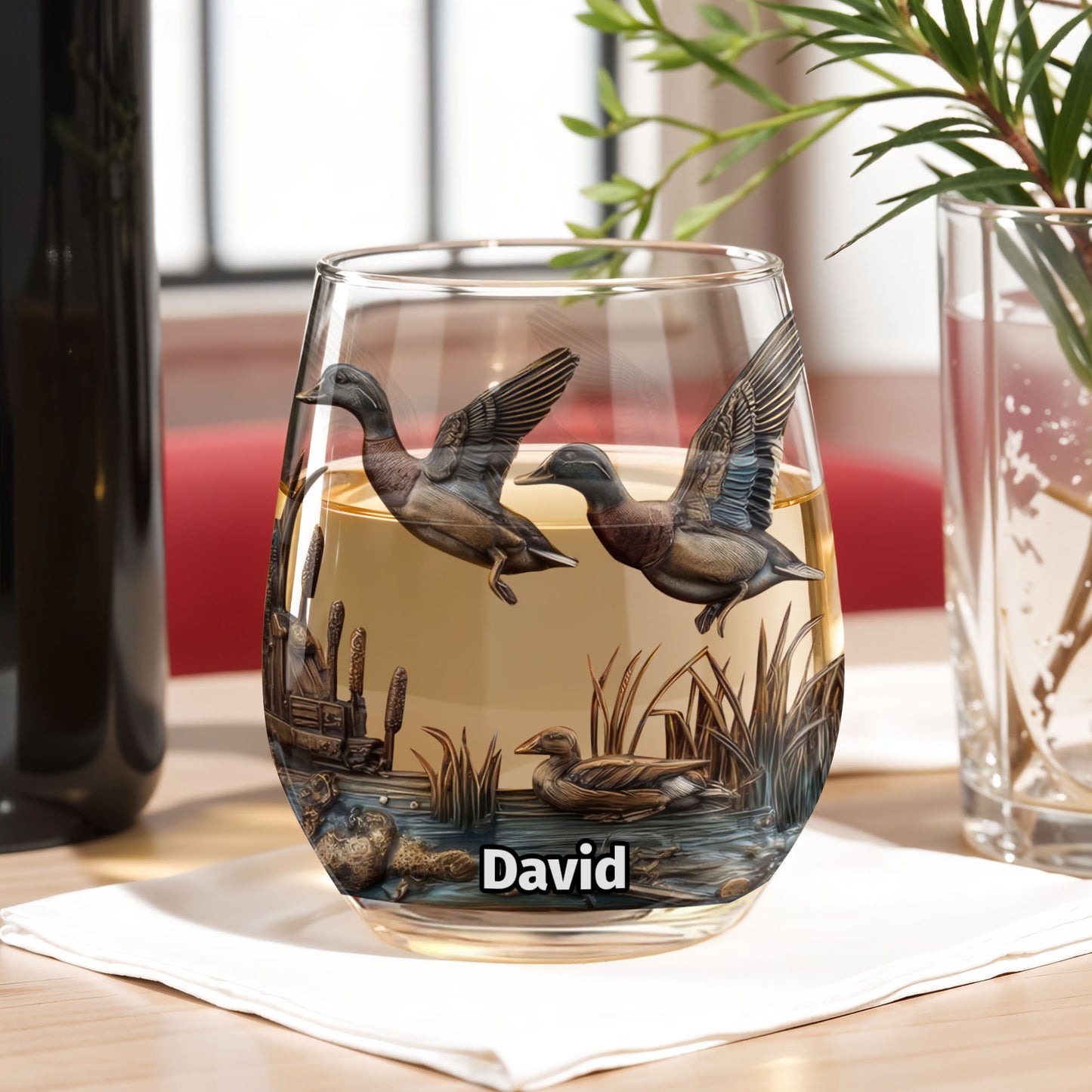 Majestic Ducks In Flight Over Serene Marshland