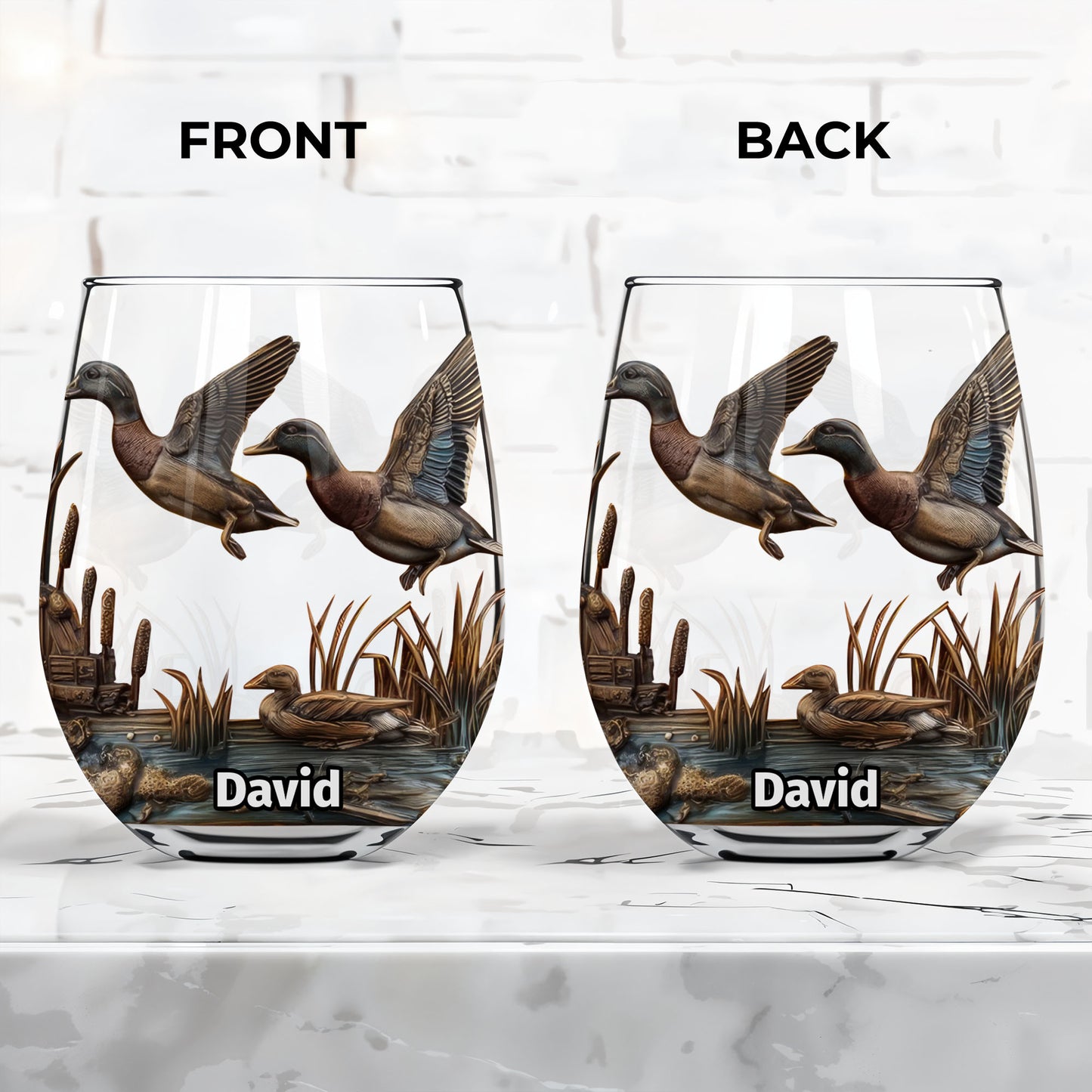 Majestic Ducks In Flight Over Serene Marshland