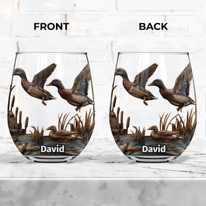 Majestic Ducks In Flight Over Serene Marshland