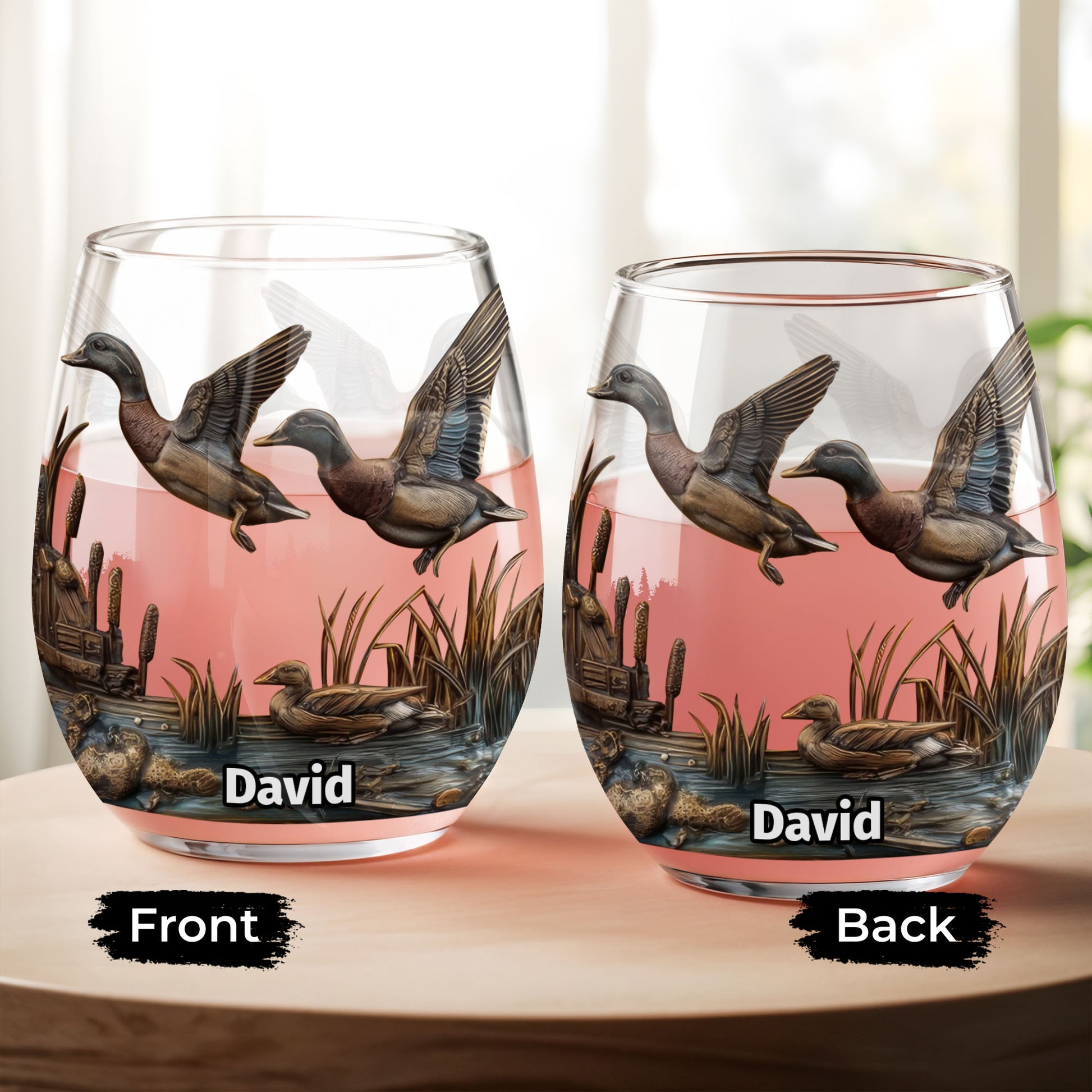 Majestic Ducks In Flight Over Serene Marshland