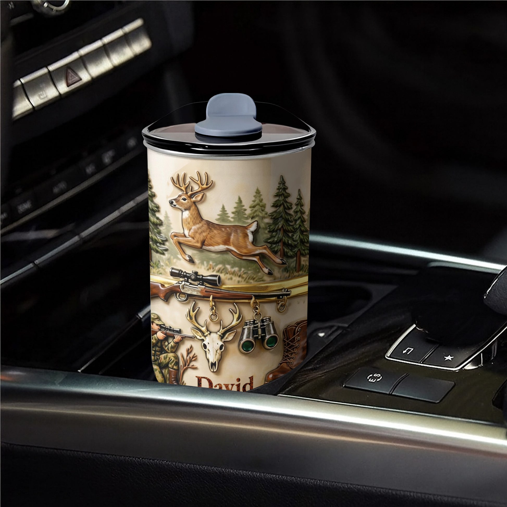 The Great Outdoors Hunter Spirit with Buck and Rifle