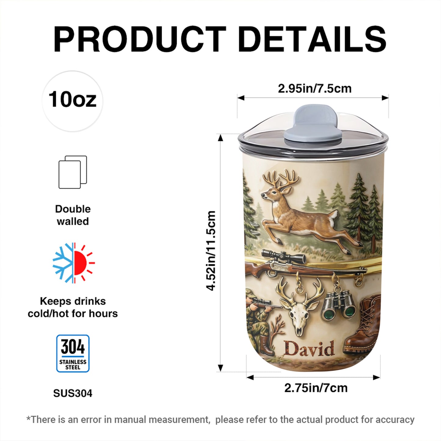 The Great Outdoors Hunter Spirit with Buck and Rifle