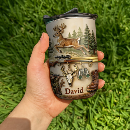 The Great Outdoors Hunter Spirit with Buck and Rifle