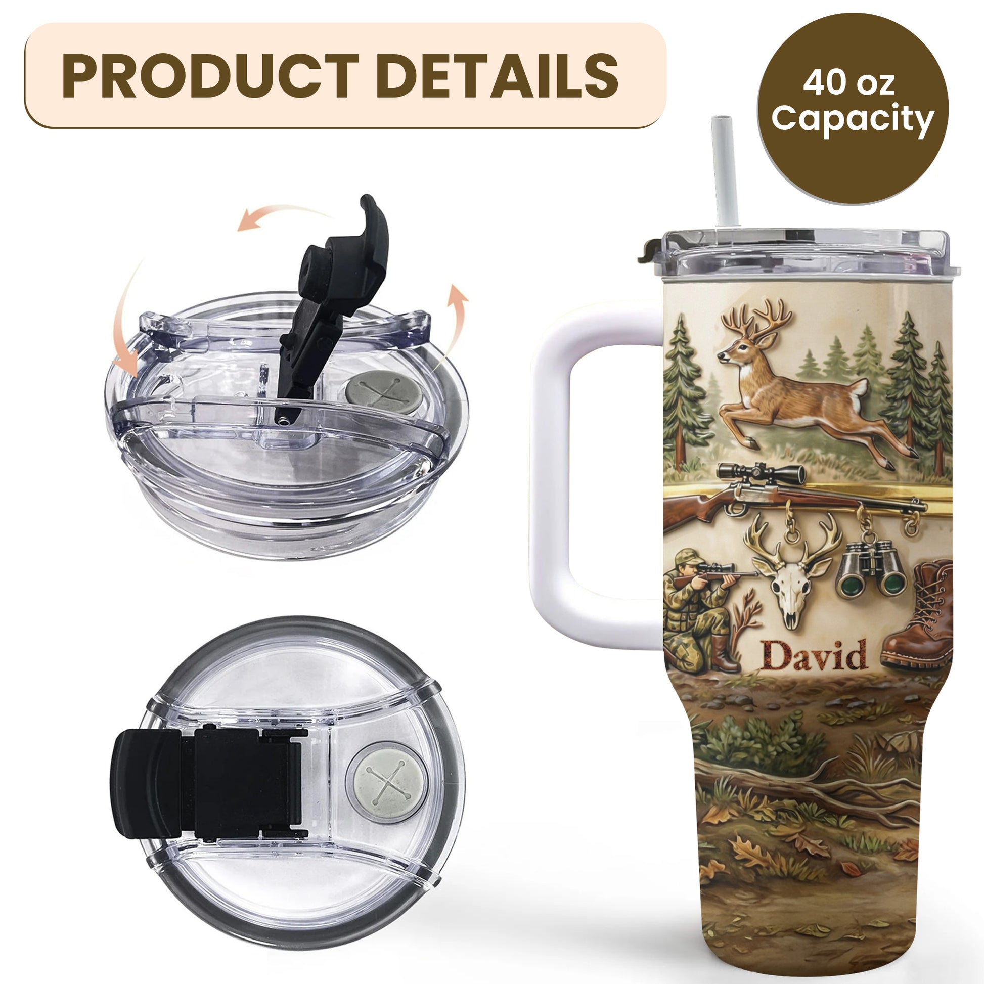 Born To Hunt Deer And Rifle Wilderness Scene