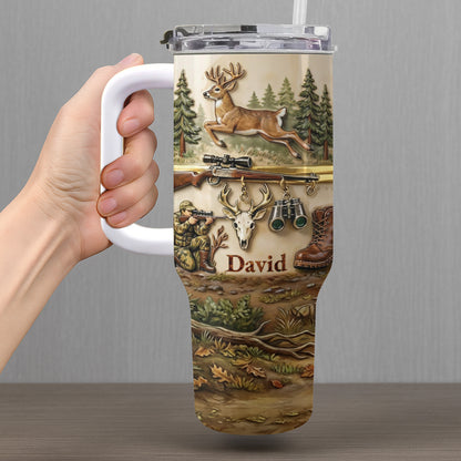 Born To Hunt Deer And Rifle Wilderness Scene