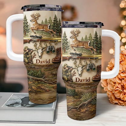 Born To Hunt Deer And Rifle Wilderness Scene