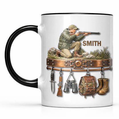 Born To Hunt With Gear Rack Rifle Binoculars And Backpack