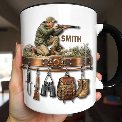 Born To Hunt With Gear Rack Rifle Binoculars And Backpack