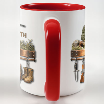 Born To Hunt With Gear Rack Rifle Binoculars And Backpack