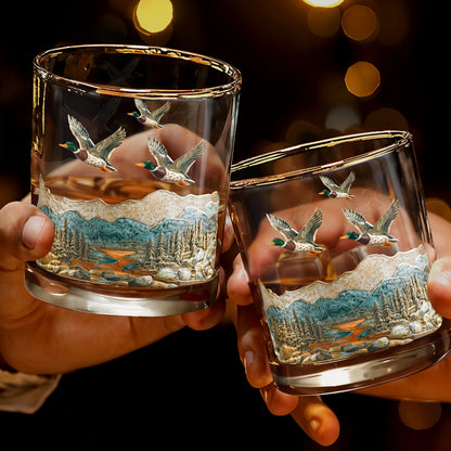 Immerse Yourself In The Tranquility of Nature With Ducks And Mountains