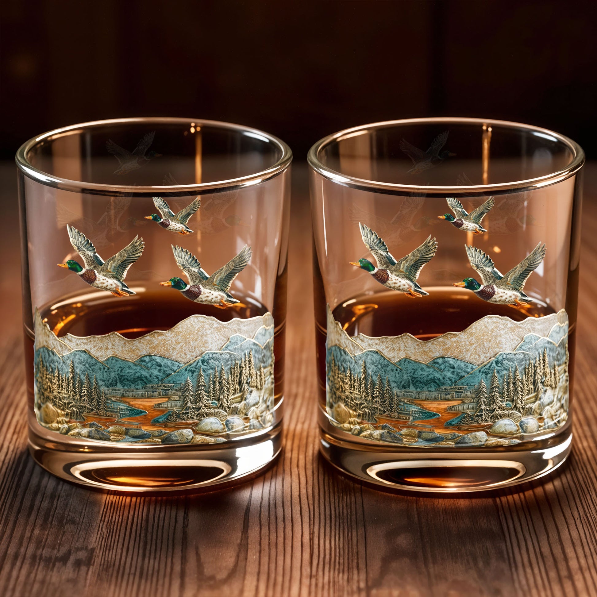 Immerse Yourself In The Tranquility of Nature With Ducks And Mountains