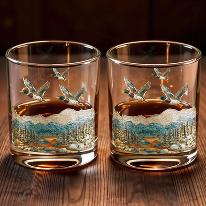 Immerse Yourself In The Tranquility of Nature With Ducks And Mountains