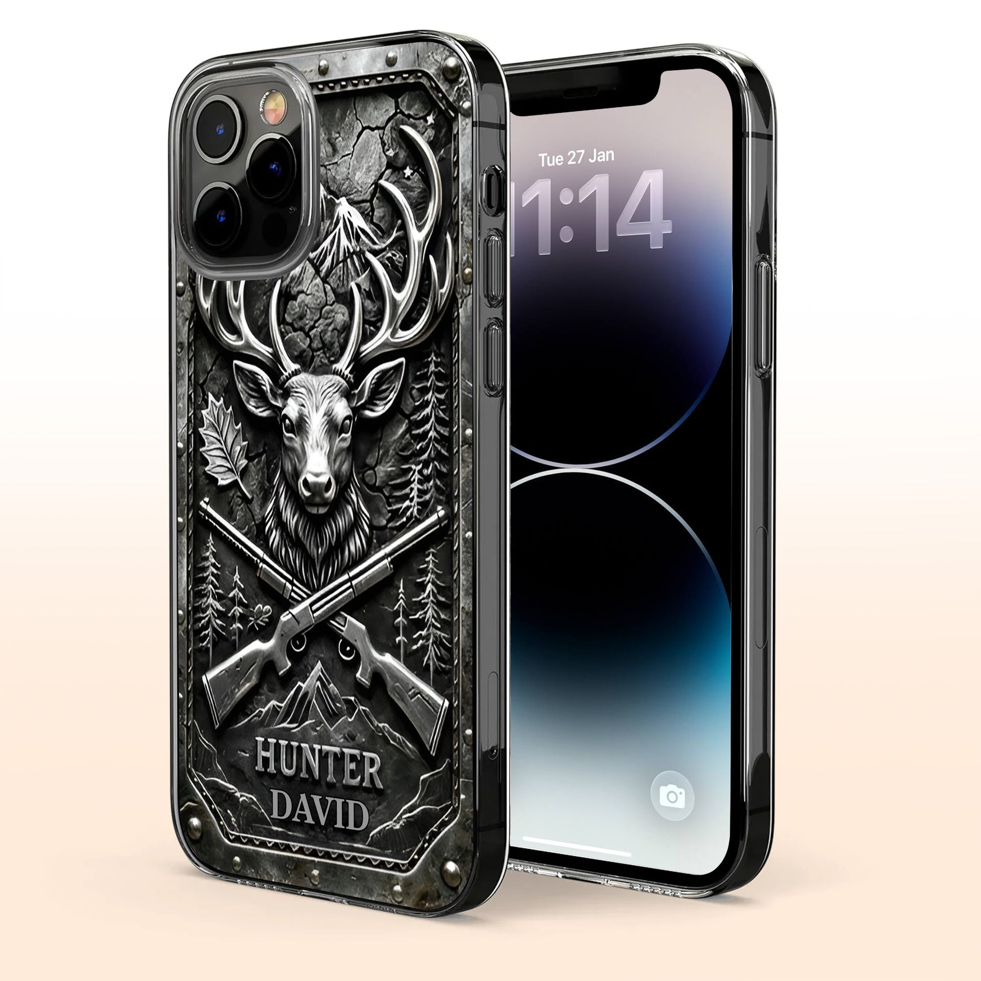 Hunter Custom Deer Antlers And Rifles Outdoors Design