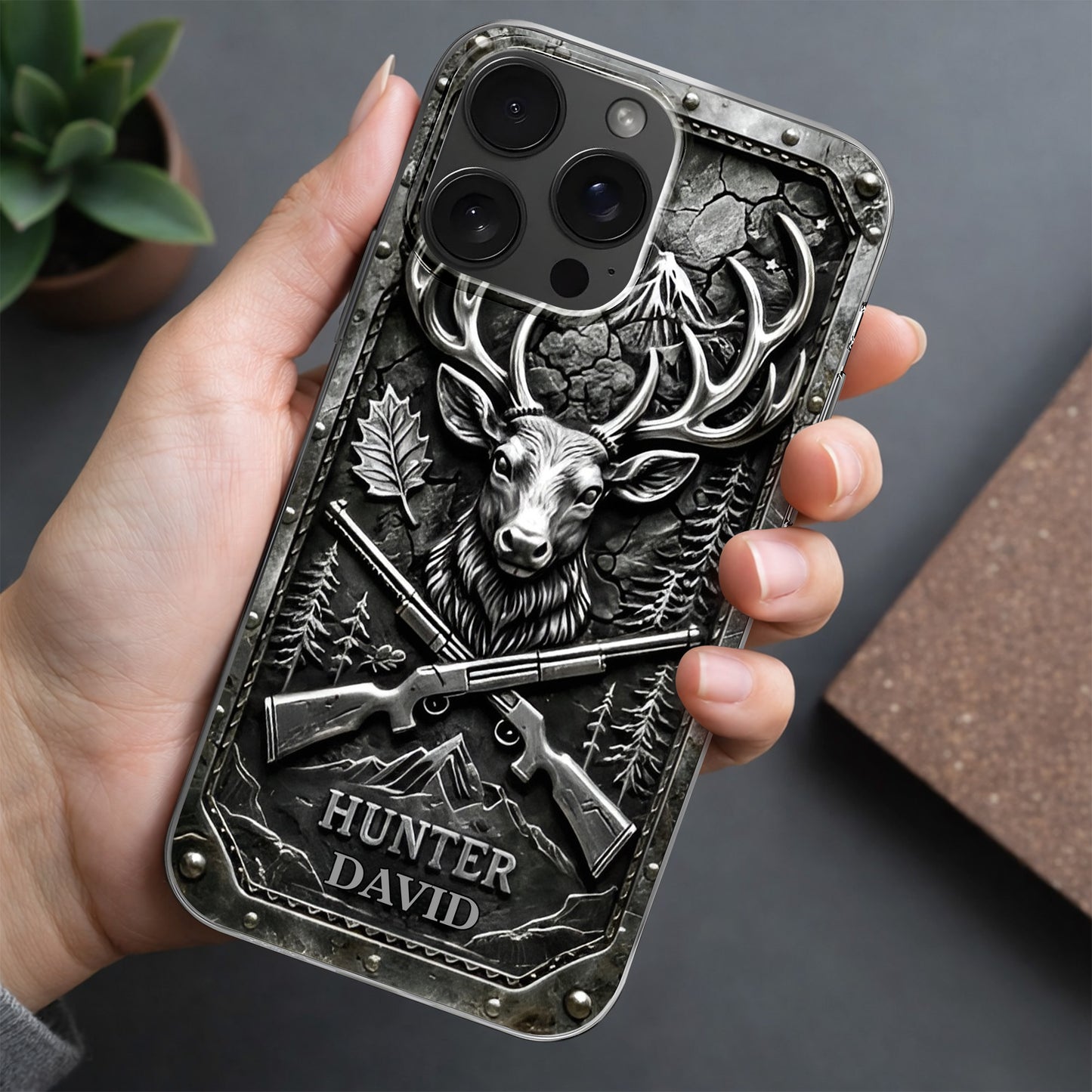 Hunter Custom Deer Antlers And Rifles Outdoors Design