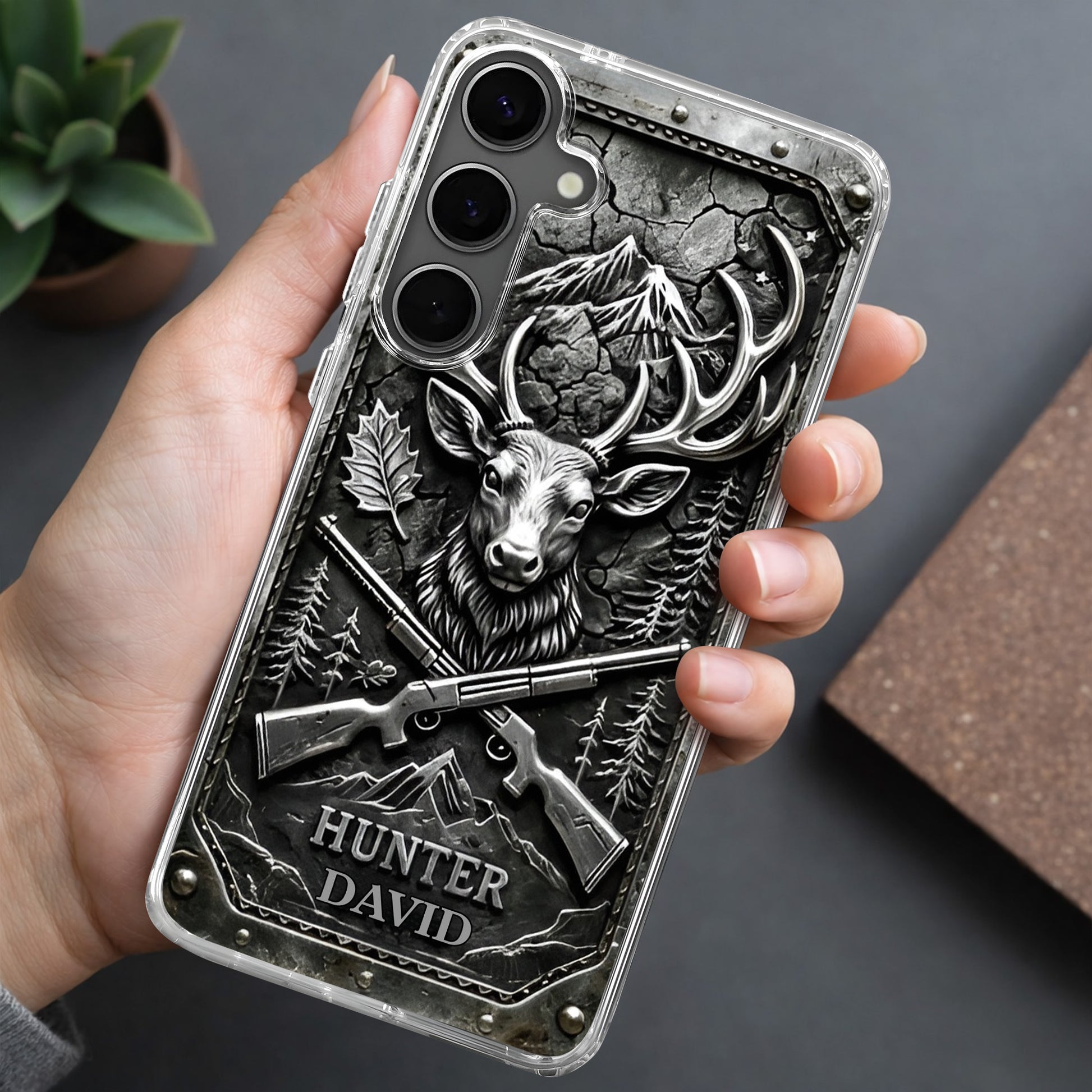 Hunter Custom Deer Antlers And Rifles Outdoors Design