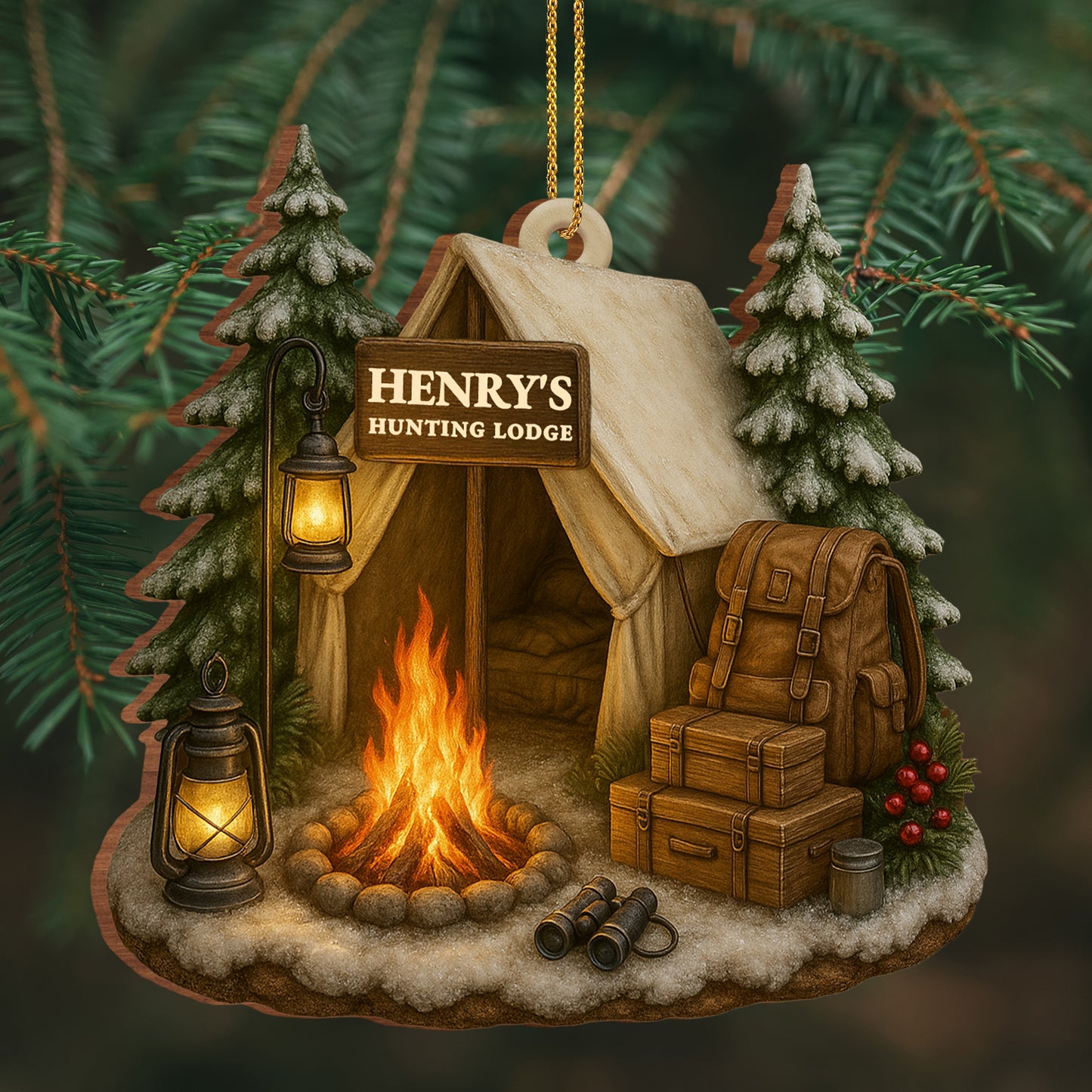 Cozy Campfire Scene, Perfect for Customization