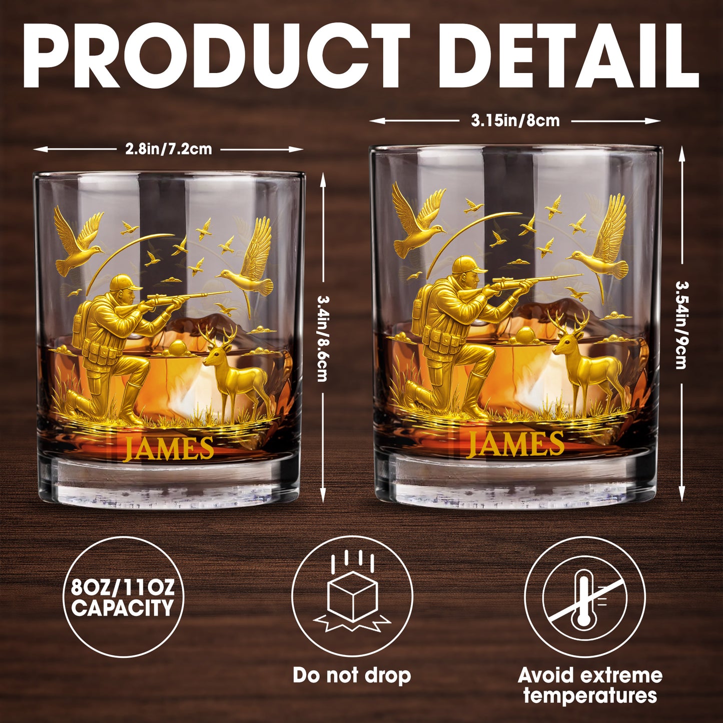 Hunter And Deer Surrounded By Flying Birds