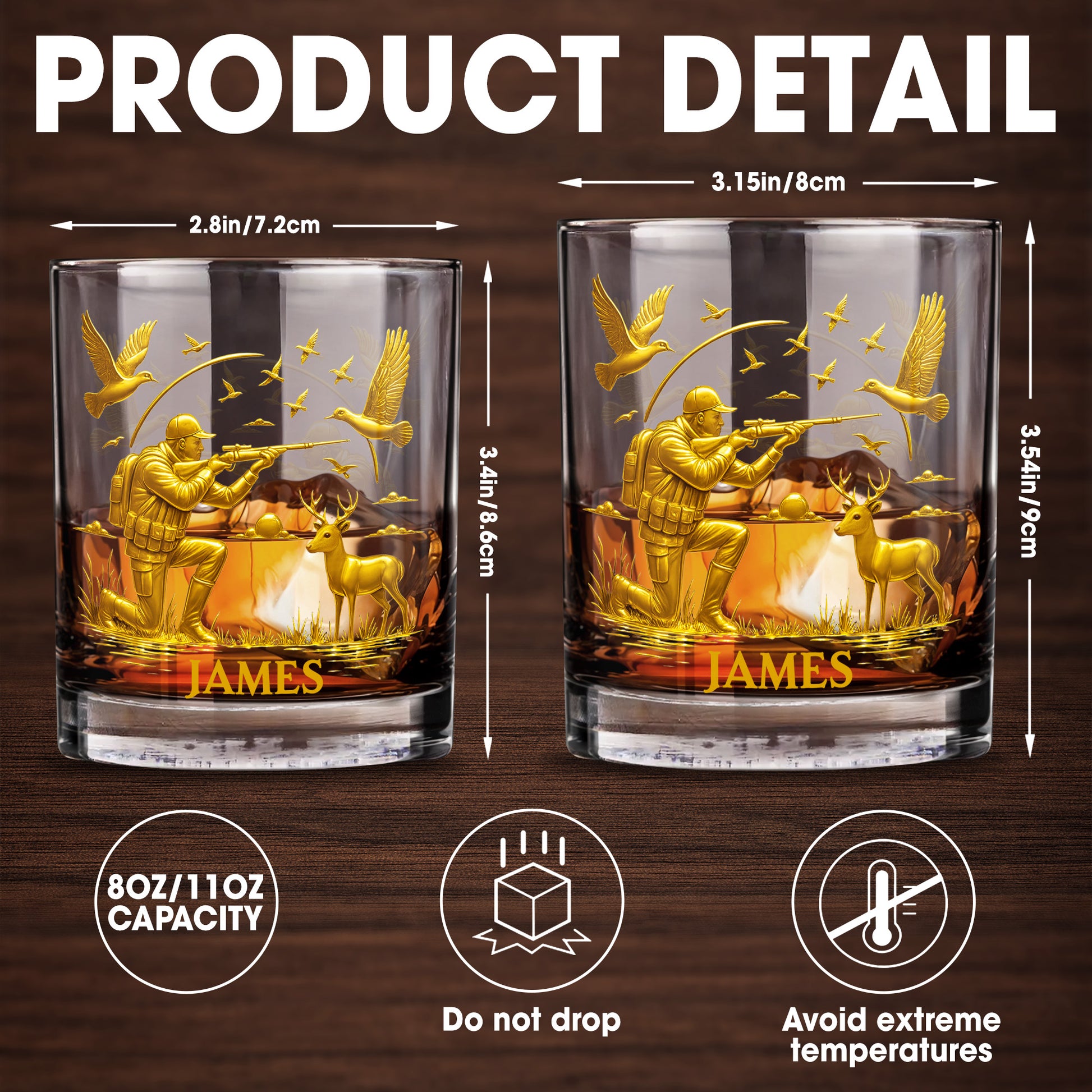 Hunter And Deer Surrounded By Flying Birds