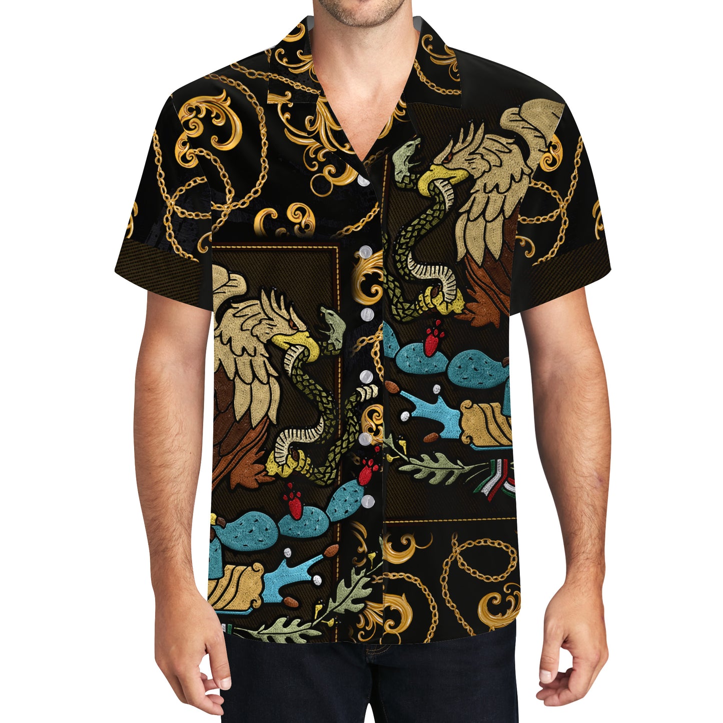The Golden Eagle - Camisa hawaiana unisex personalizada - HW_MX09