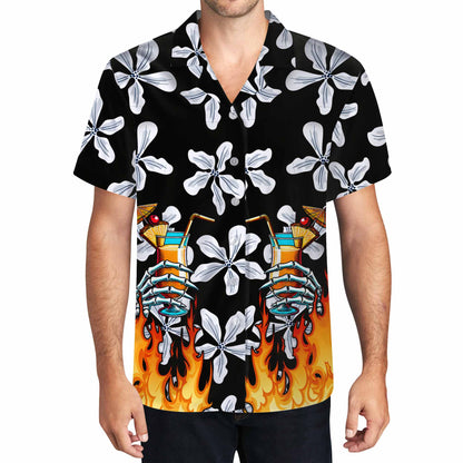 Espero que sirvan Piña Colada en el infierno - Camisa hawaiana unisex personalizada - HW_MX17