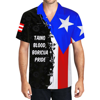 Taino Blood, Boricua Pride - Personalized Unisex Hawaiian Shirt - HW_MX41