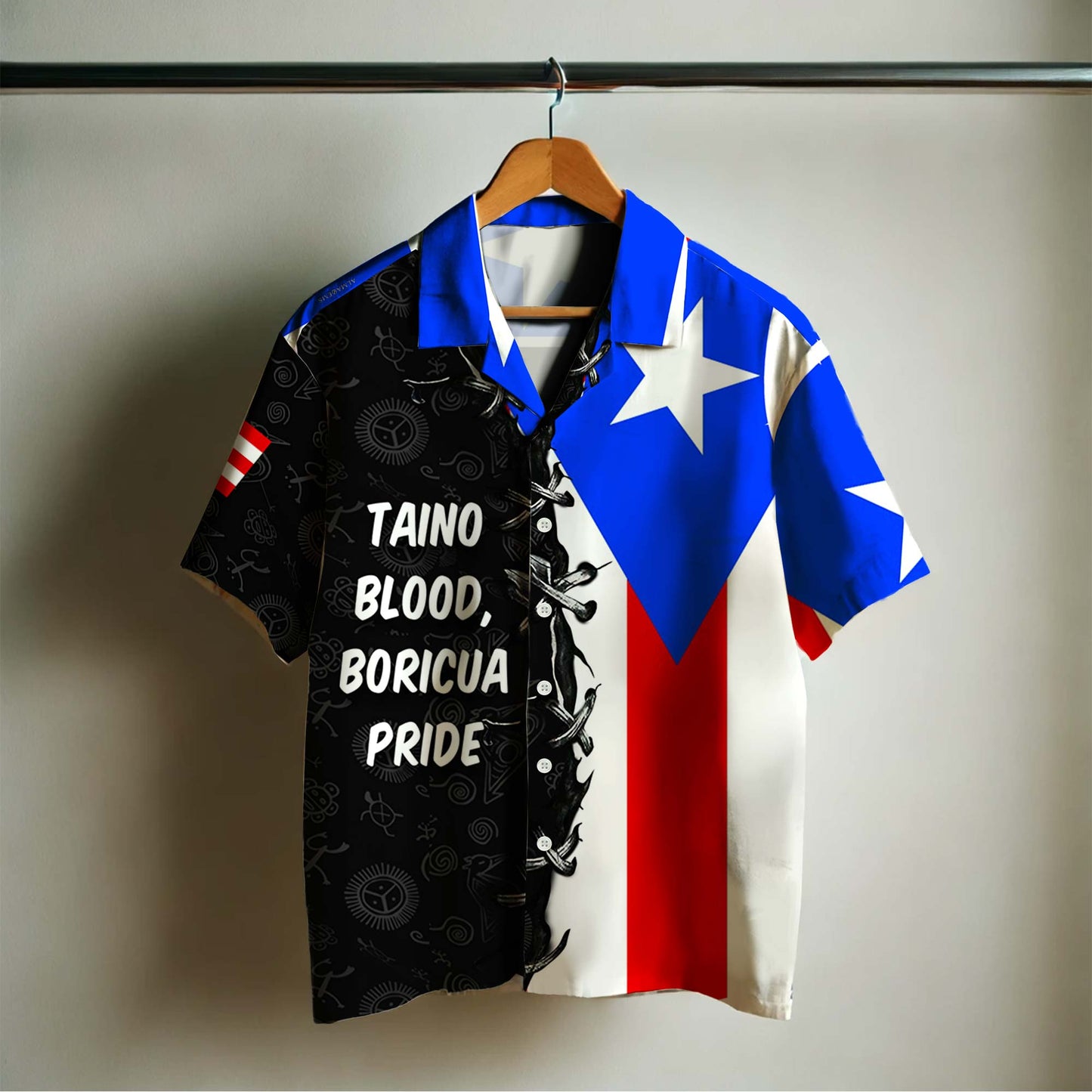 Taino Blood, Boricua Pride - Personalized Unisex Hawaiian Shirt - HW_MX41
