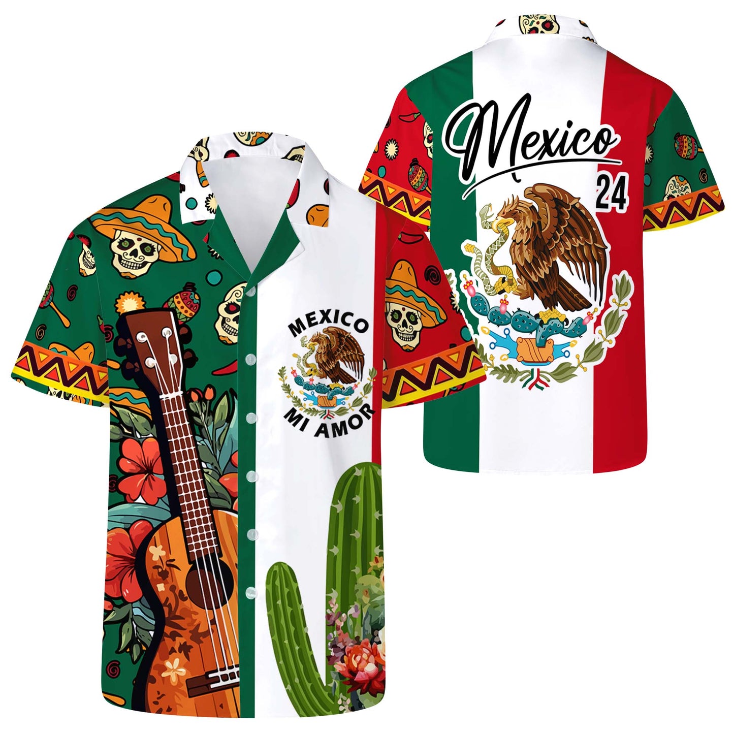 Mexico Mi Amor - Camisa Hawaiana Unisex Personalizada - HW_MX21
