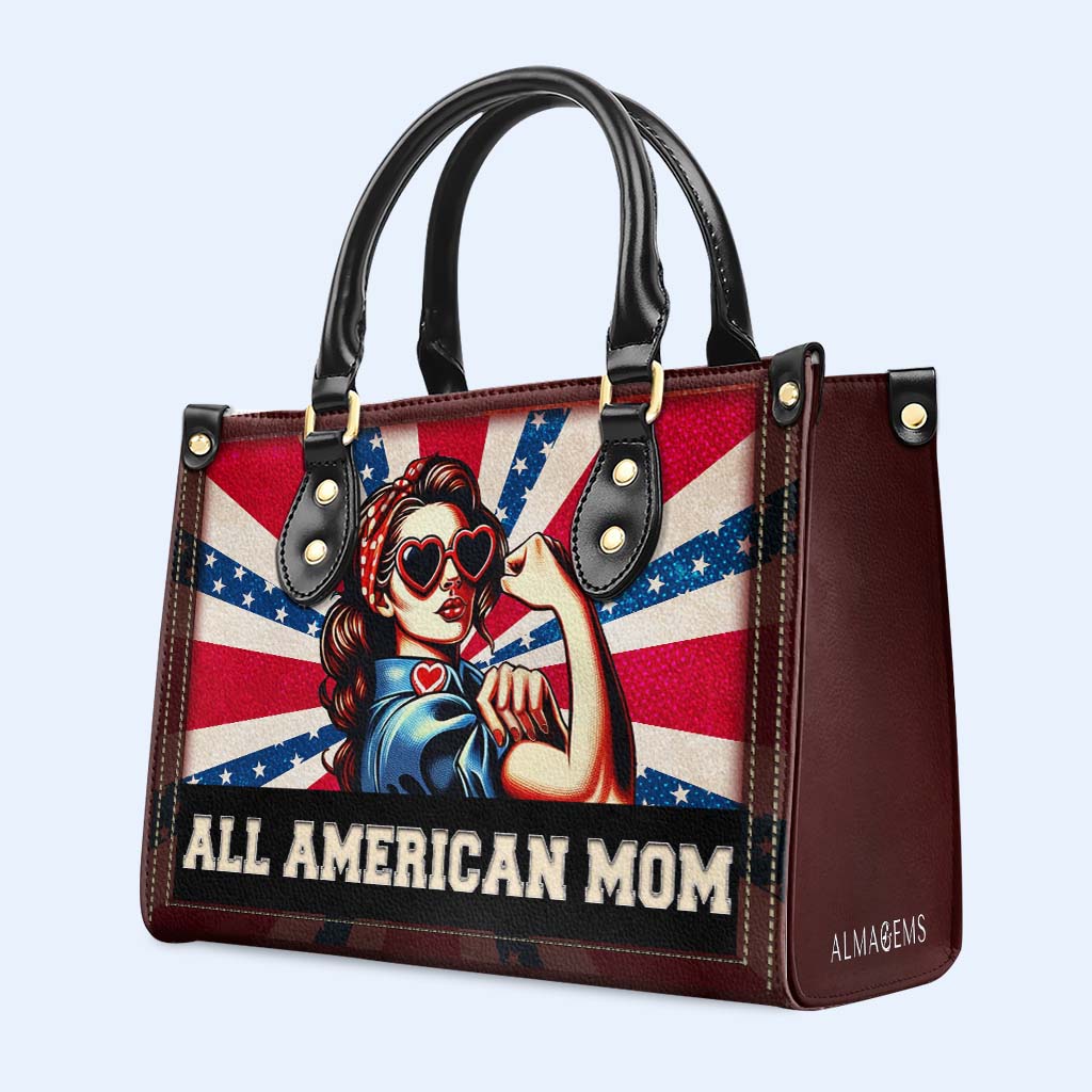 All American Mom - Bolso de cuero personalizado - IND10