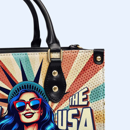 Party In The USA - Personalized Leather Handbag - IND15