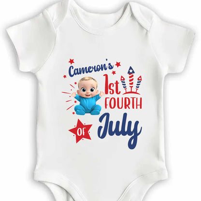 Cameron's 1st Fourth Of July, Baby, Fireworks, Stars