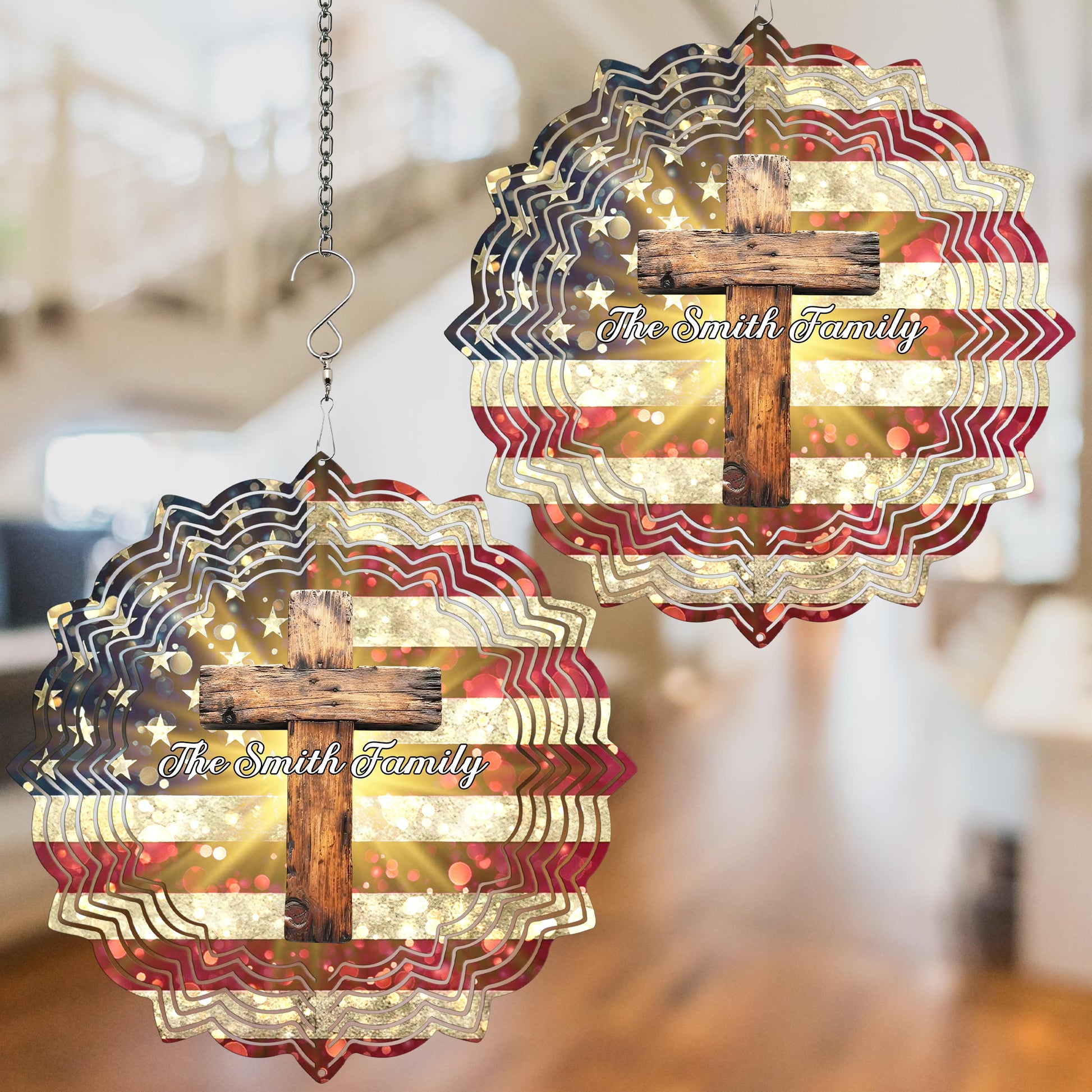 To The Loving Family Blessed Home With Cross And Stars