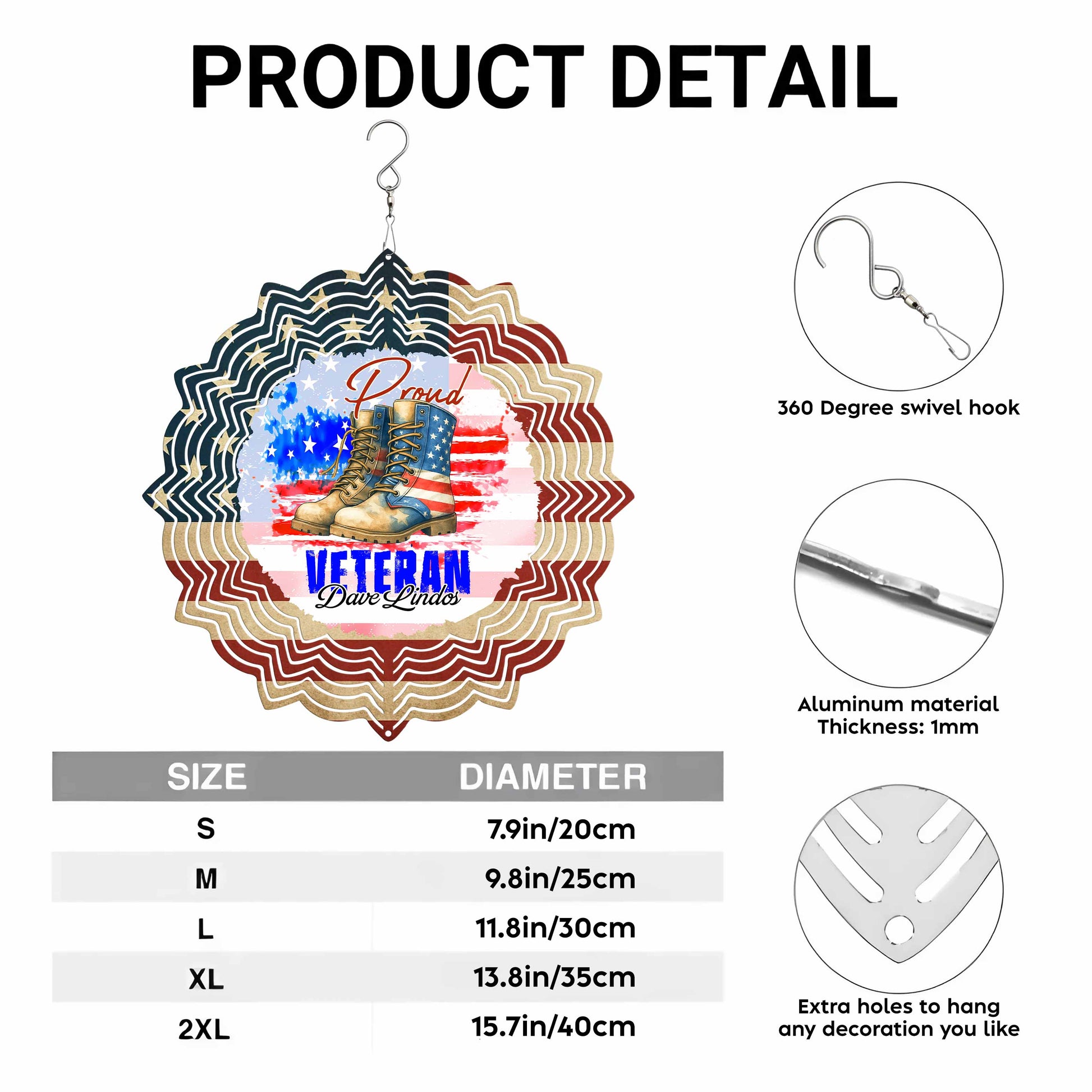 Proud Veteran With Combat Boots And American Flag