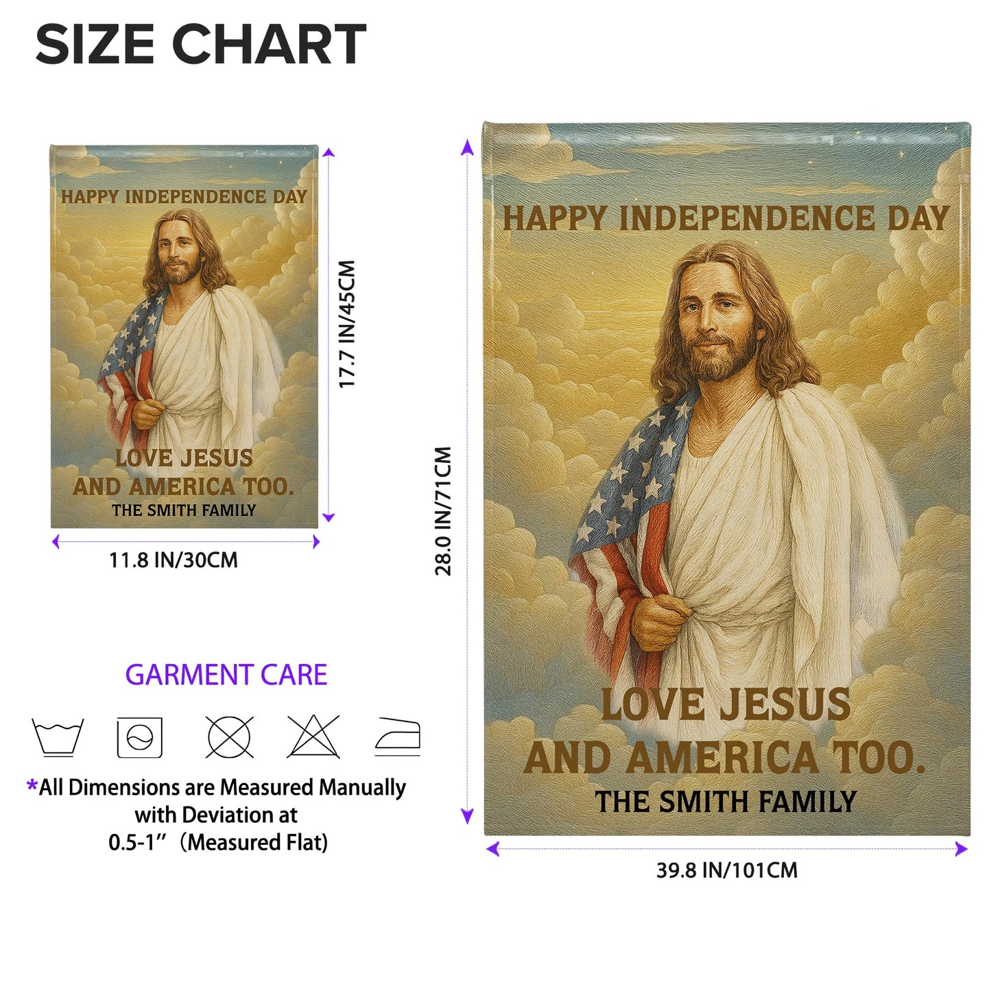 Happy Independence Day, Love Jesus And America Too, Jesus And American Flag